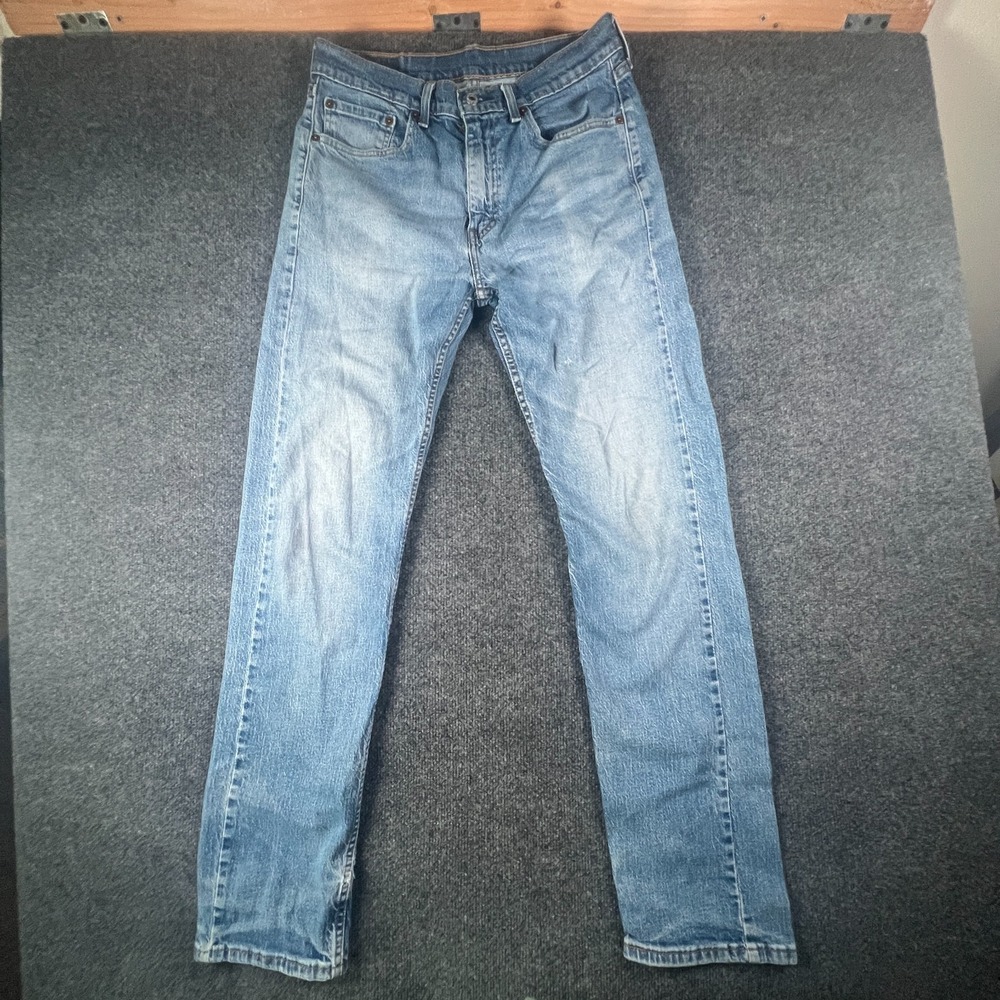 Levi's‎ 505 Straight Fit Jeans Mens 31x33.5 Blue Denim Cotton Stretch Mid Rise